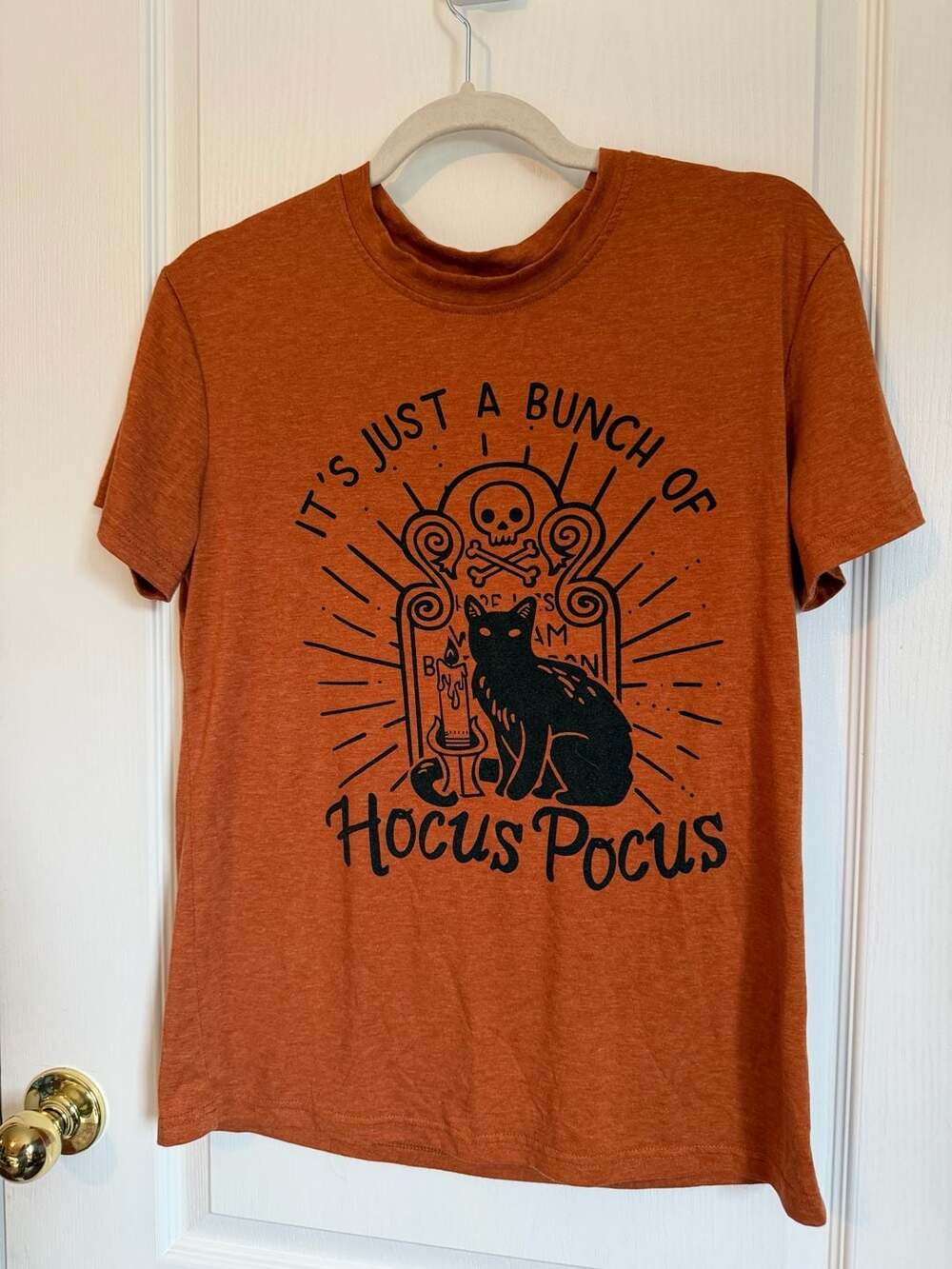 It's Just A Bunch Of Hocus Pocus Orange Short Sleeve Graphic Tee